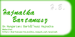 hajnalka bartanusz business card